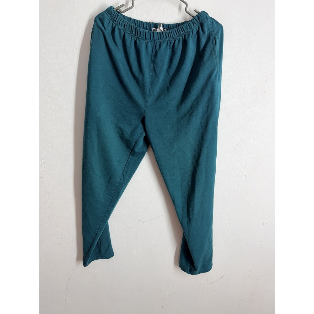 Blast Petites Vintage Teal Green Sweatpants Joggers Medium Petite High Waist